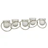 Fashion * Photophore 5 Anneaux "Craquele" 50Cm Argent