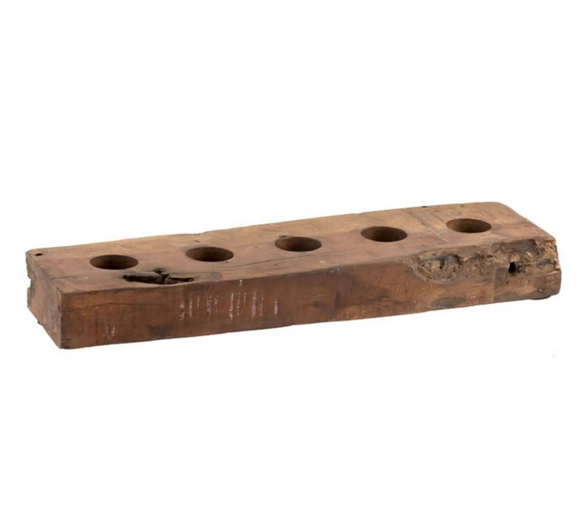 Best * Photophore 5 Tetes En Bois "Deer" 58Cm Naturel