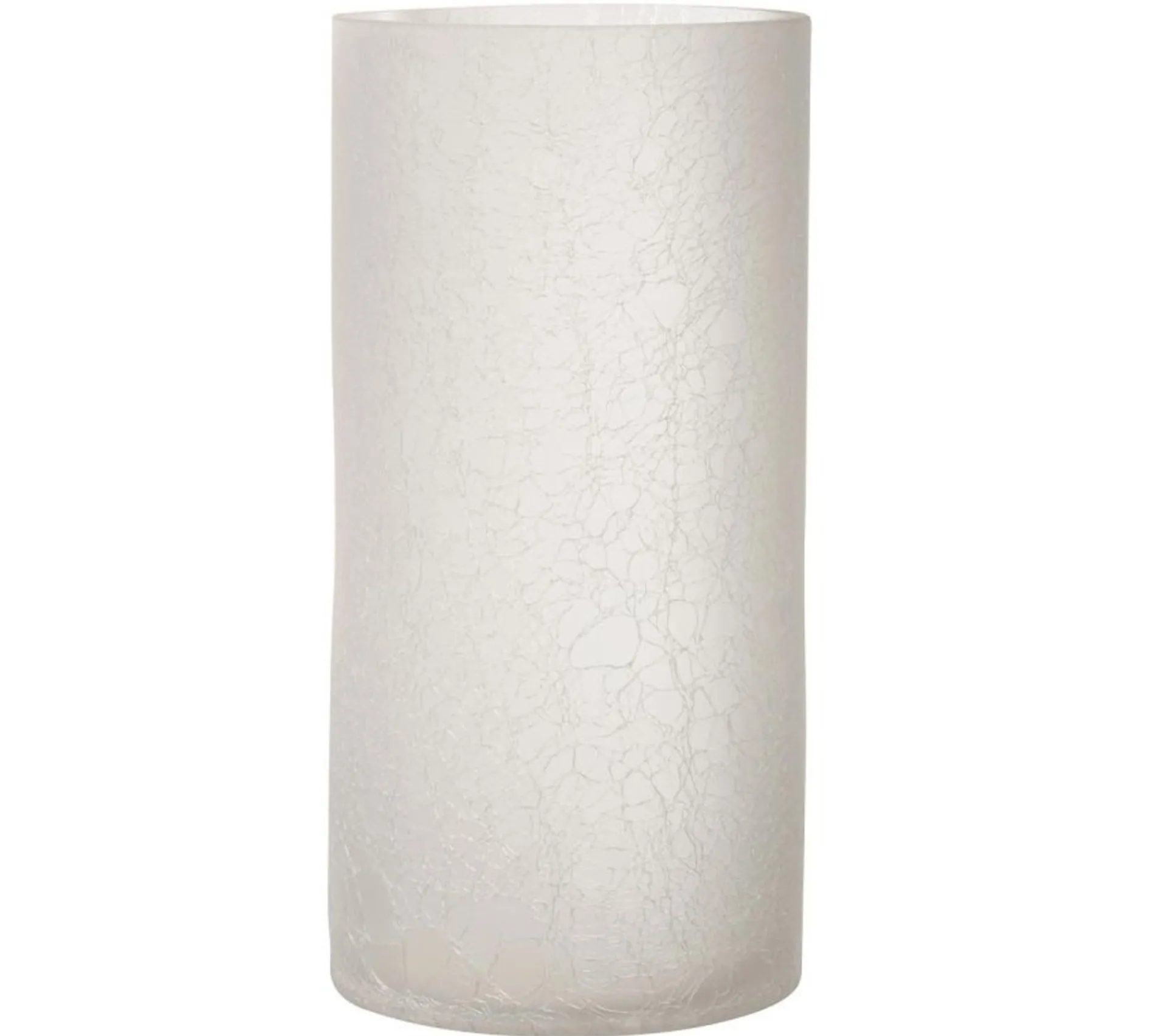 Discount * Photophore Cylindrique "Craquele" 29Cm Blanc Givre