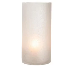 Discount * Photophore Cylindrique "Craquele" 29Cm Blanc Givre