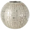 New * Photophore Déco En Verre "Alara" 29Cm Gris