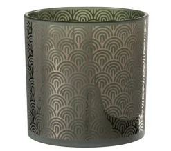 Store * Photophore Déco En Verre "Arc" 15Cm Vert