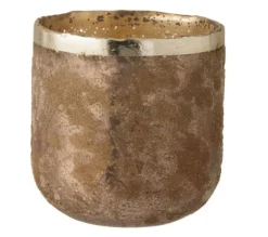 Flash Sale * Photophore Déco En Verre "Frosty" 18Cm Rose