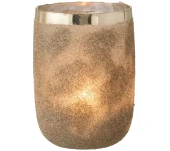 Cheap * Photophore Déco En Verre "Frosty" 25Cm Argent