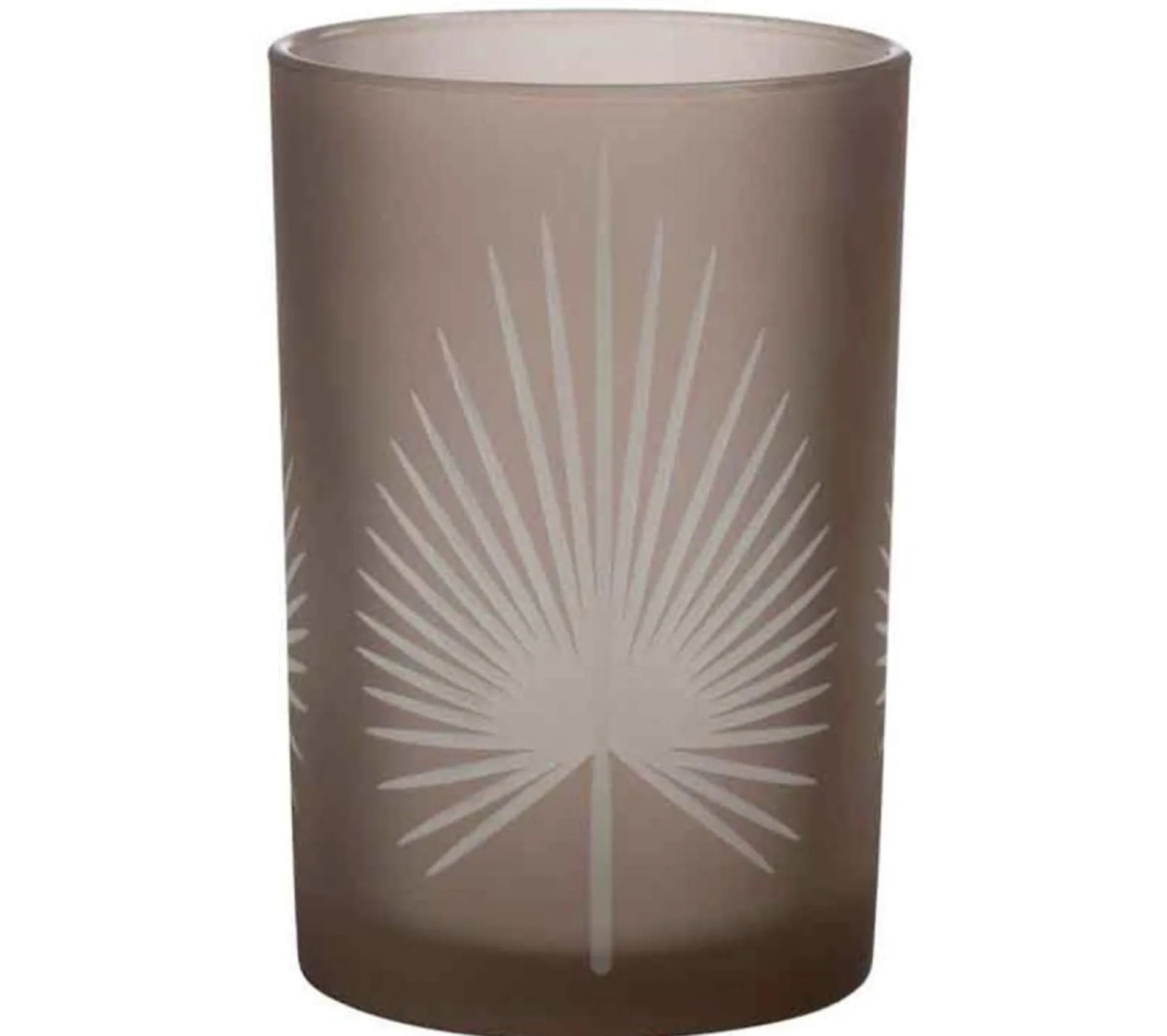 Cheap * Photophore Déco "Feuilles De Palmier" 18Cm Marron