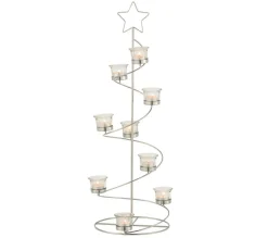 Shop * Photophore Design "Arbre Spirale" 70Cm Argent