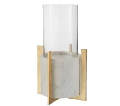 Sale * Photophore Design "Base Marbre" 38Cm Gris