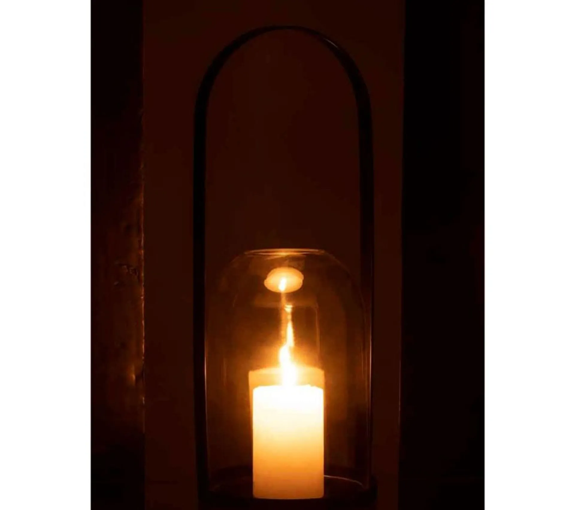 Flash Sale * Photophore Design "Demi Cercle Metal" 33Cm Noir