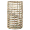 Best Sale * Photophore Design En Rotin "Lamina" 25Cm Naturel