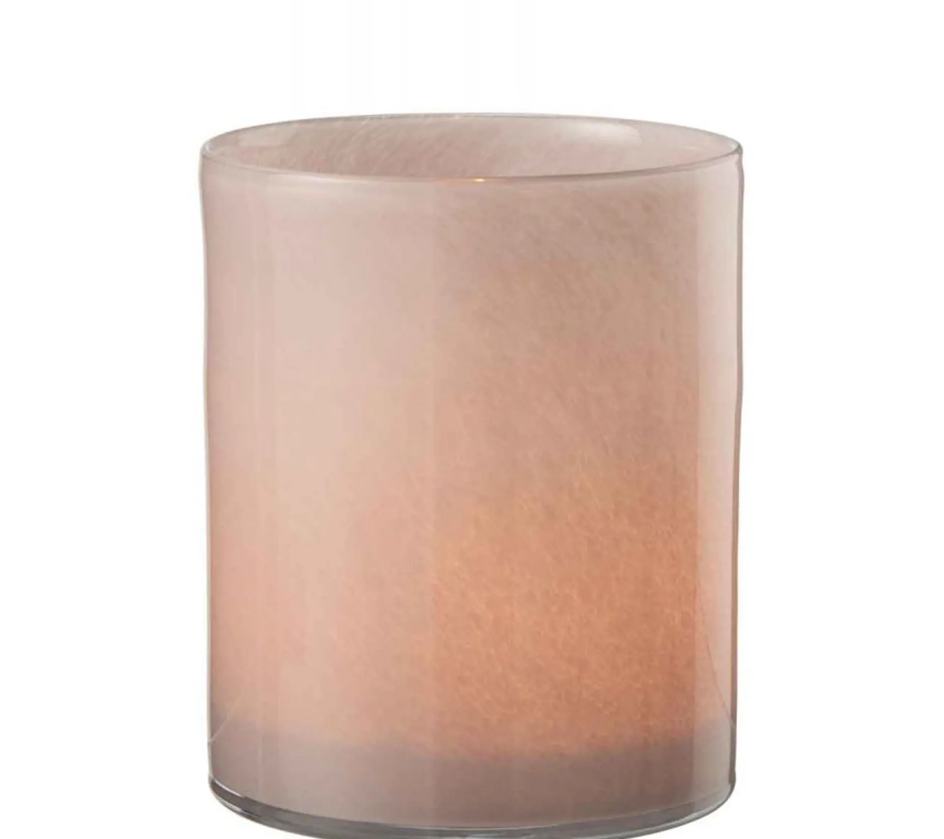 Flash Sale * Photophore Design En Verre "Jade" 18Cm Rose