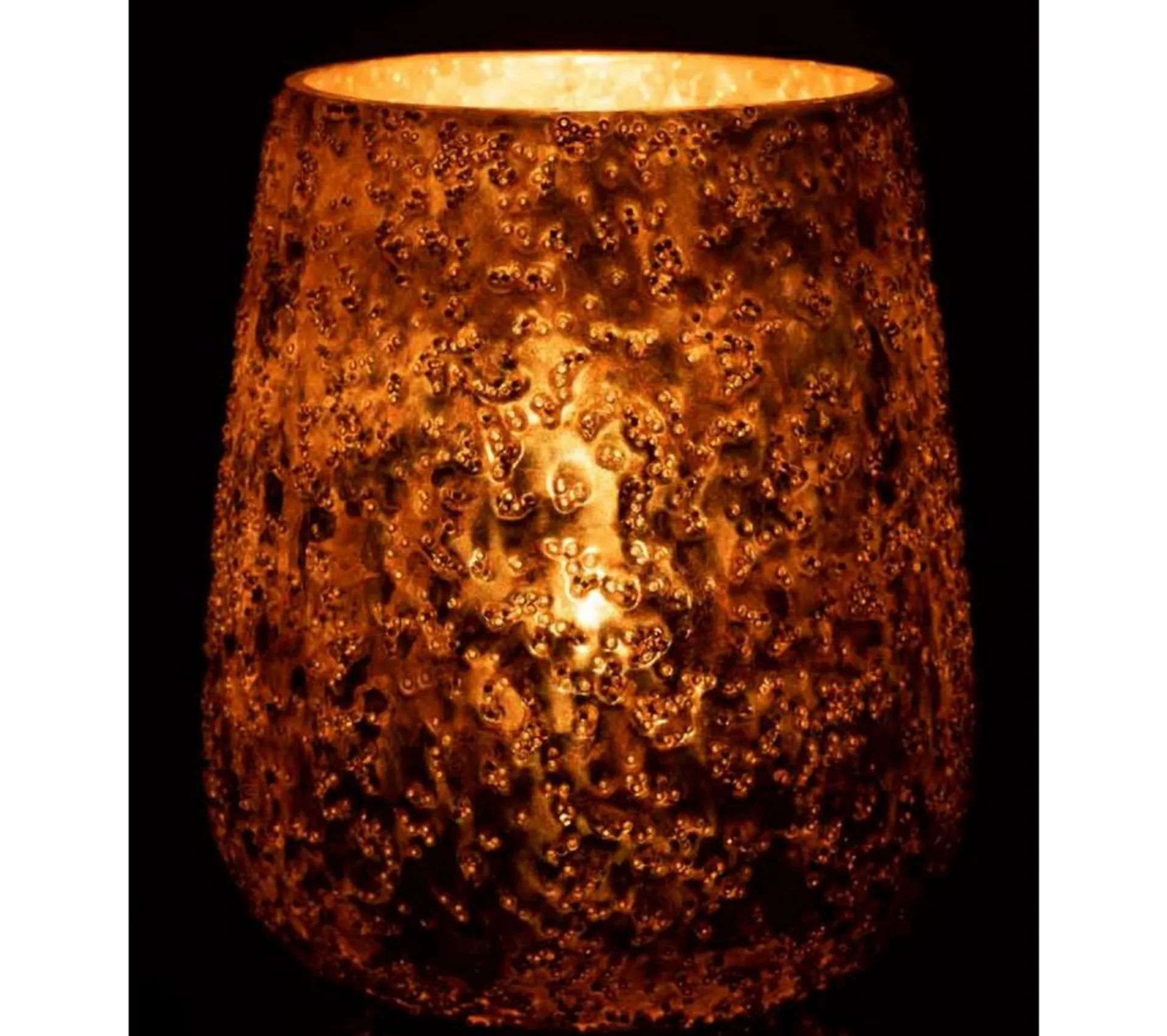 Cheap * Photophore Design En Verre "Lise" 21Cm Or
