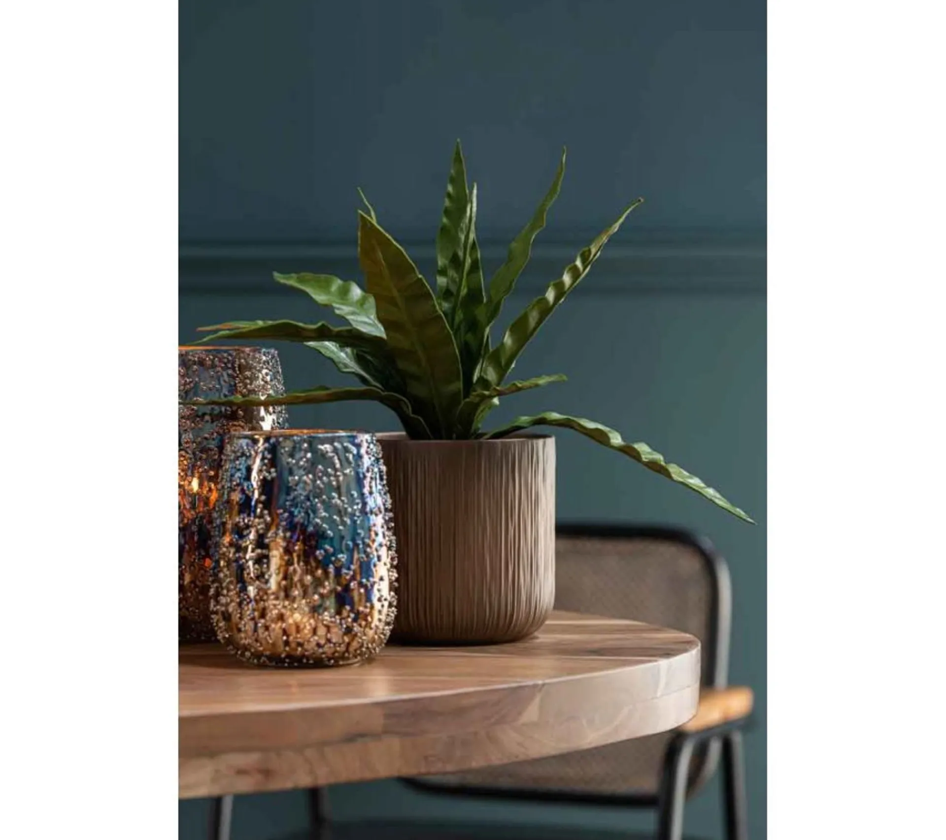 Flash Sale * Photophore Design En Verre "Lise" 16Cm Marron