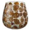 Hot * Photophore Design En Verre "Gerard" 15Cm Ambre