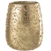 New * Photophore Design En Verre "Lise" 16Cm Or