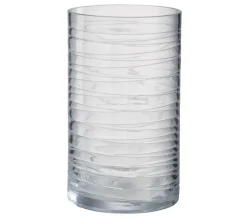 Hot * Photophore Design "Lignes Verre" 22Cm Transparent