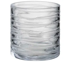 Cheap * Photophore Design "Lignes Verre" 12Cm Transparent