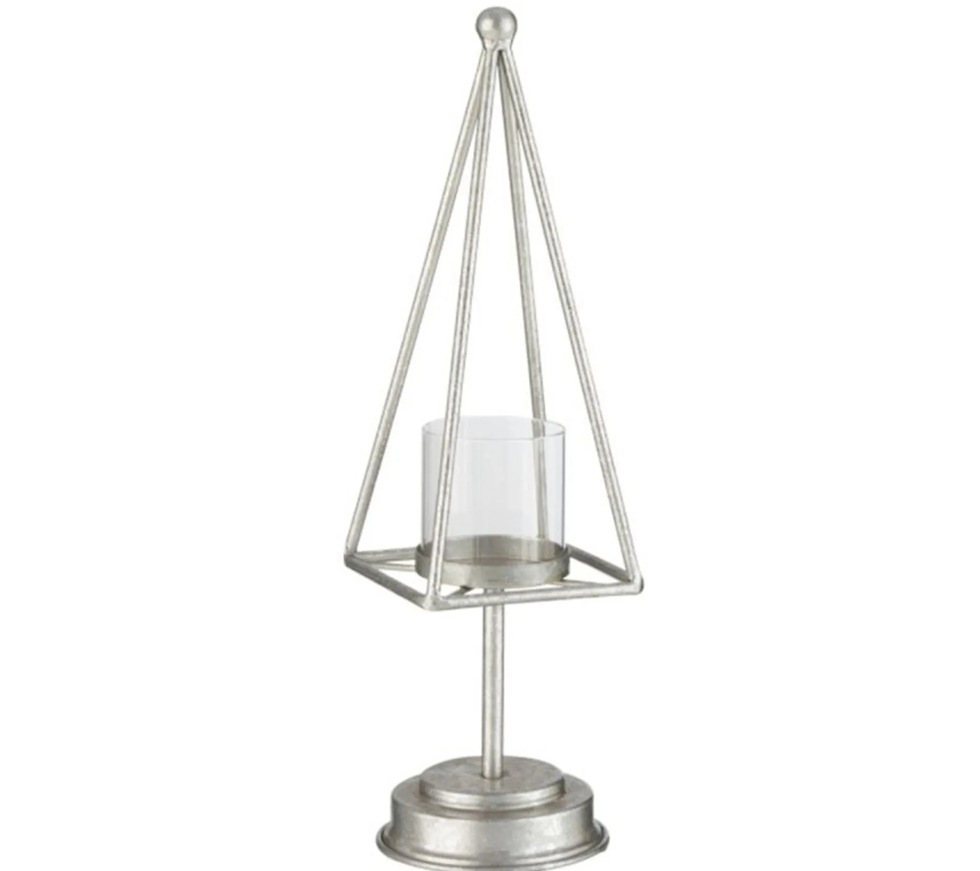 Online * Photophore Design Metal "Pyramide" 40Cm Argent