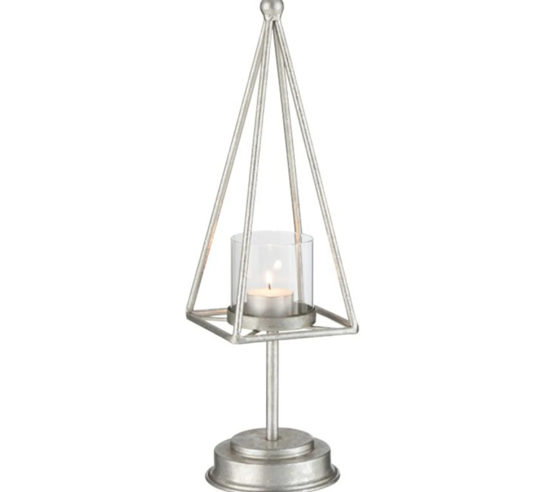 Online * Photophore Design Metal "Pyramide" 40Cm Argent