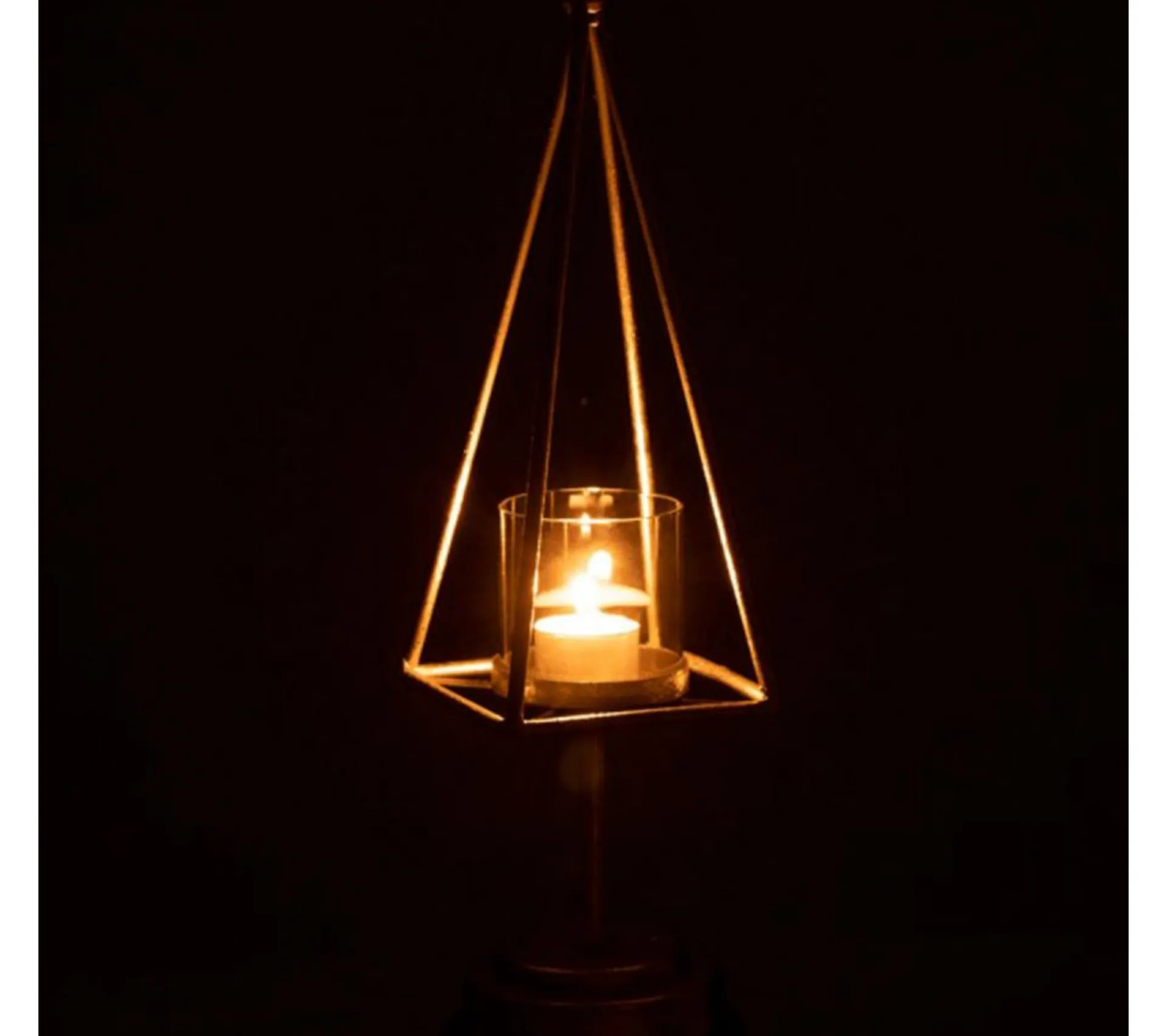 Online * Photophore Design Metal "Pyramide" 40Cm Argent