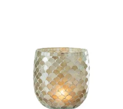 Cheap * Photophore Design "Mosaique" 16Cm Bleu Azur