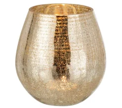 Best Sale * Photophore Design "Oeuf Craquele" 17Cm Or
