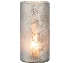 Fashion * Photophore Design Rond Verre "Glace" 36Cm Bleu