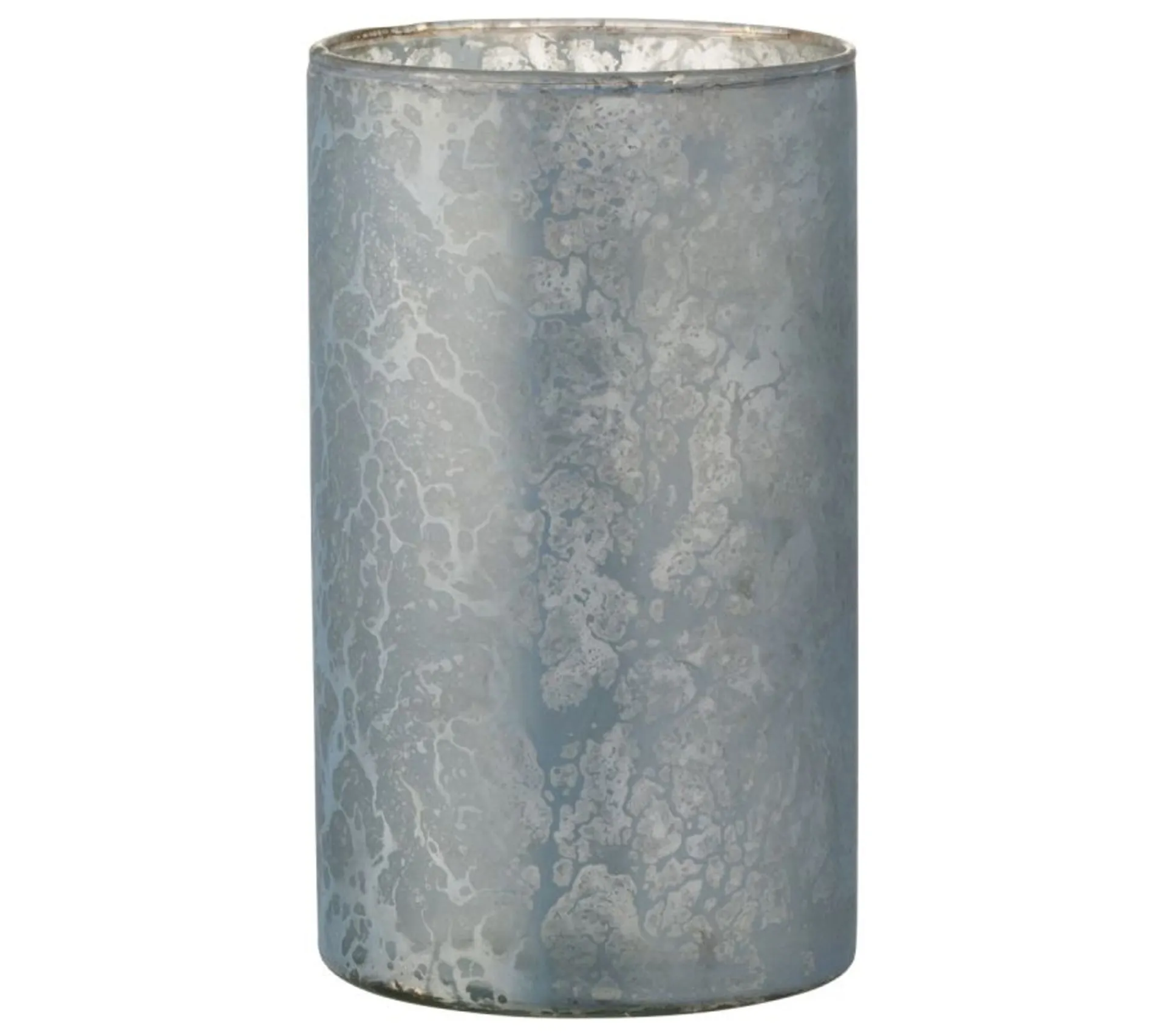 Best * Photophore Design Rond Verre "Glace" 26Cm Bleu