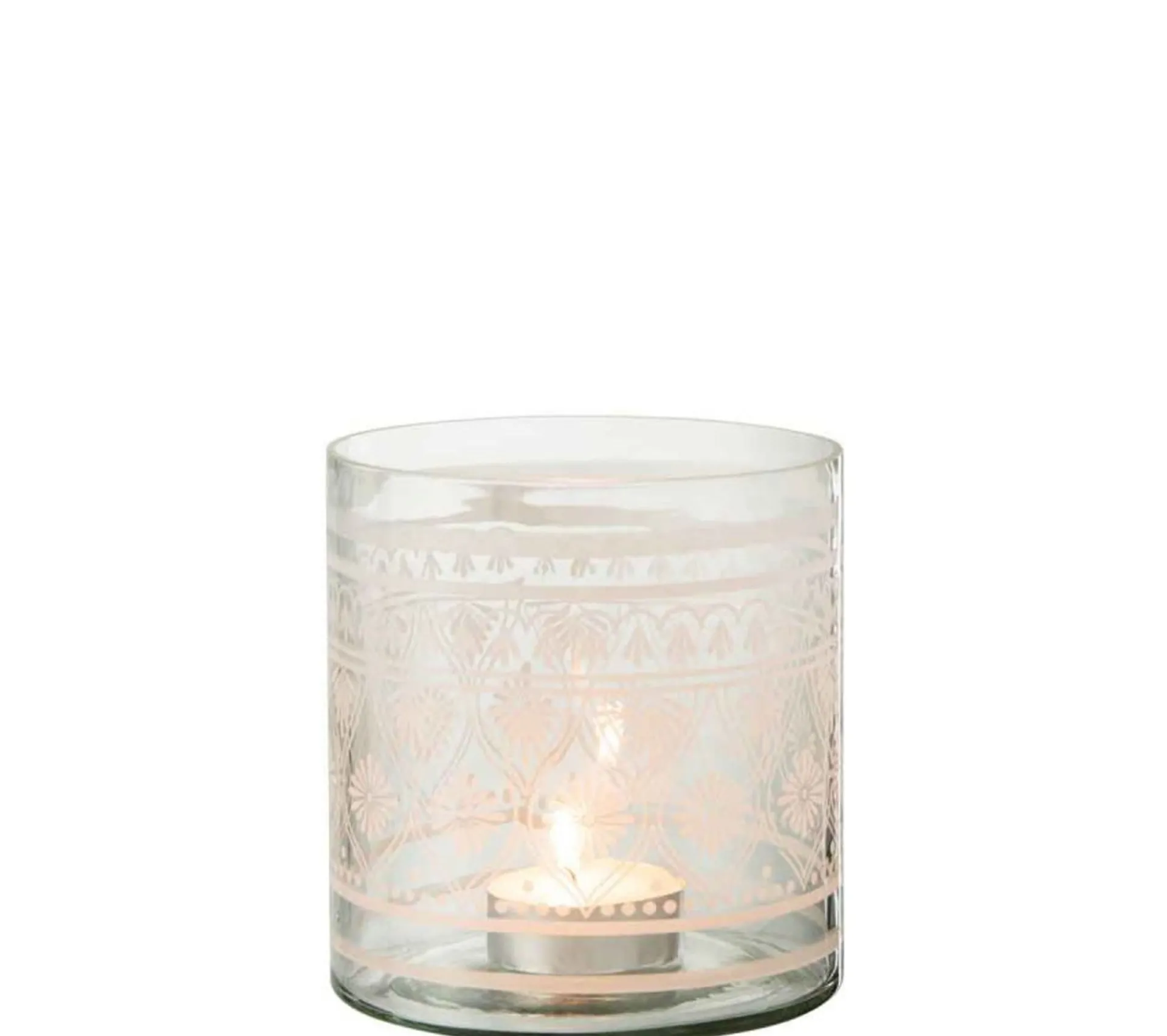 New * Photophore Design "Verre Motifs" 16Cm Transparent