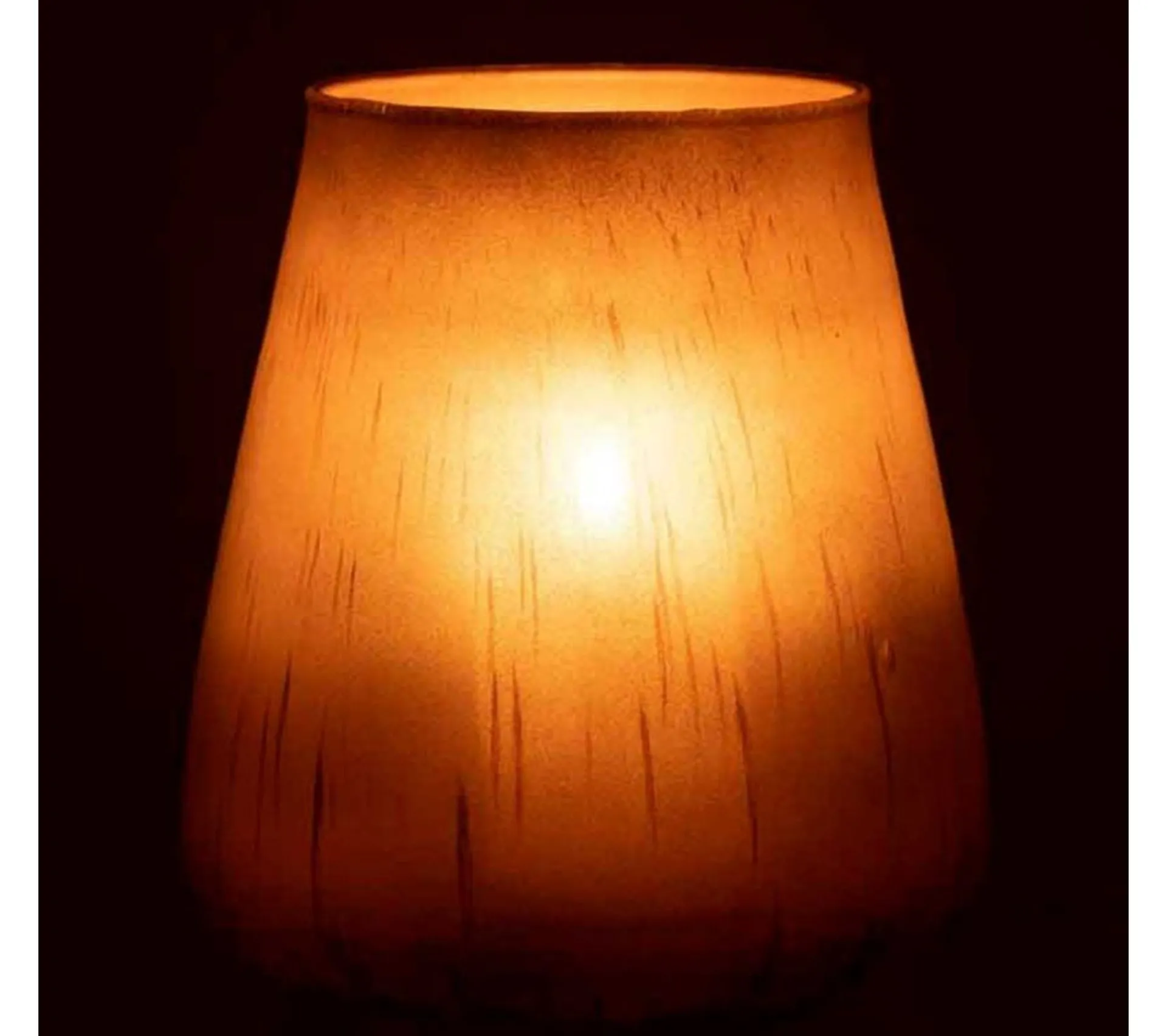 Fashion * Photophore En Verre "Antique" 17Cm Marron Cognac