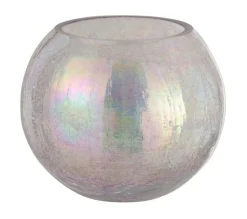Cheap * Photophore En Verre "Boule Craquelee" 20Cm Mauve