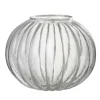 New * Photophore En Verre "Boule" 29Cm Argent