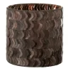Online * Photophore En Verre Design "Tazu" 15Cm Gris