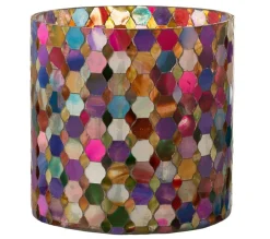 Discount * Photophore En Verre Design "Pub" 21Cm Multicolore
