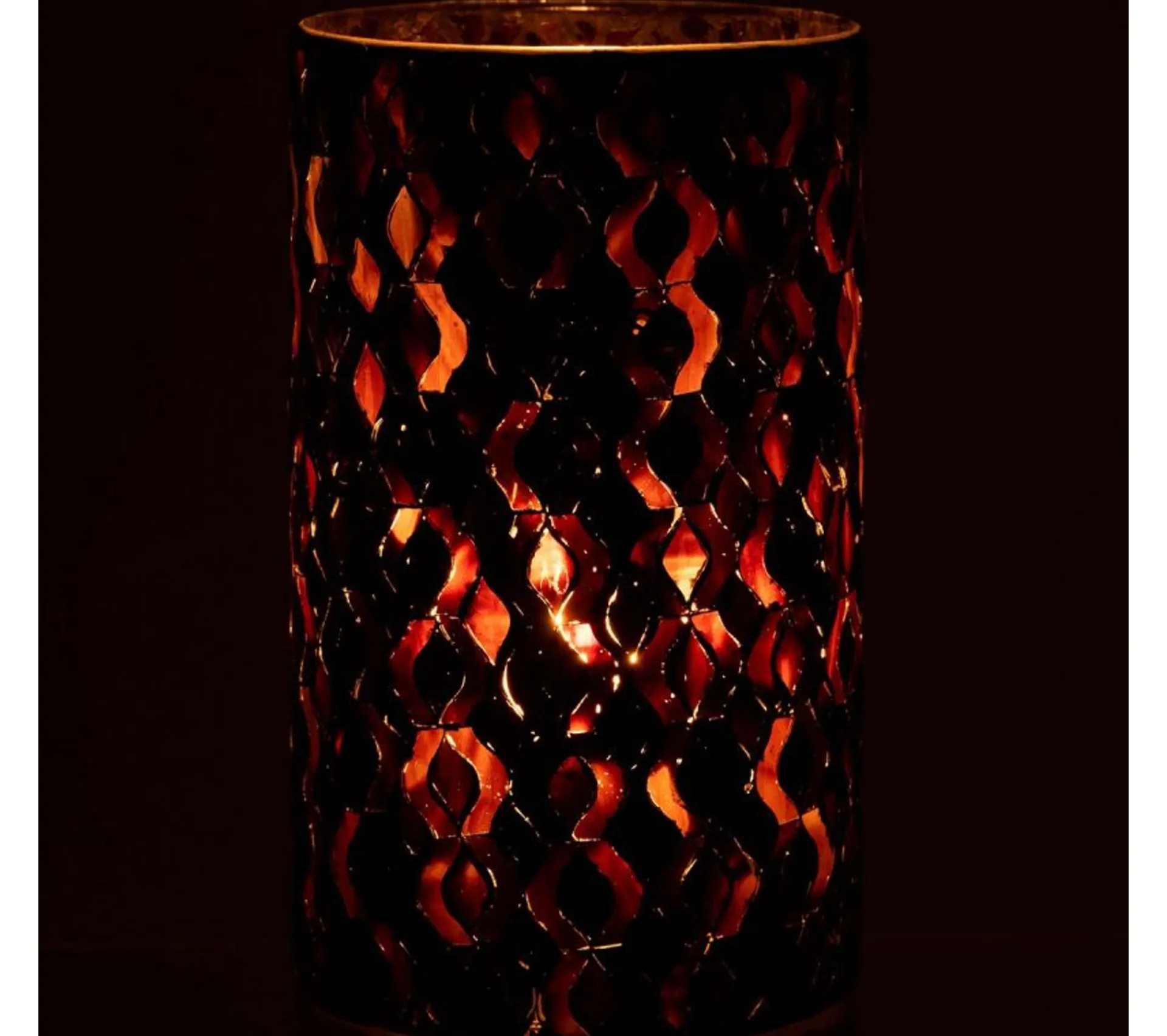 Hot * Photophore En Verre Design "Tazu" 22Cm Gris