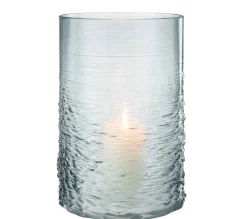 Fashion * Photophore En Verre Design "Sladia" 30Cm Bleu