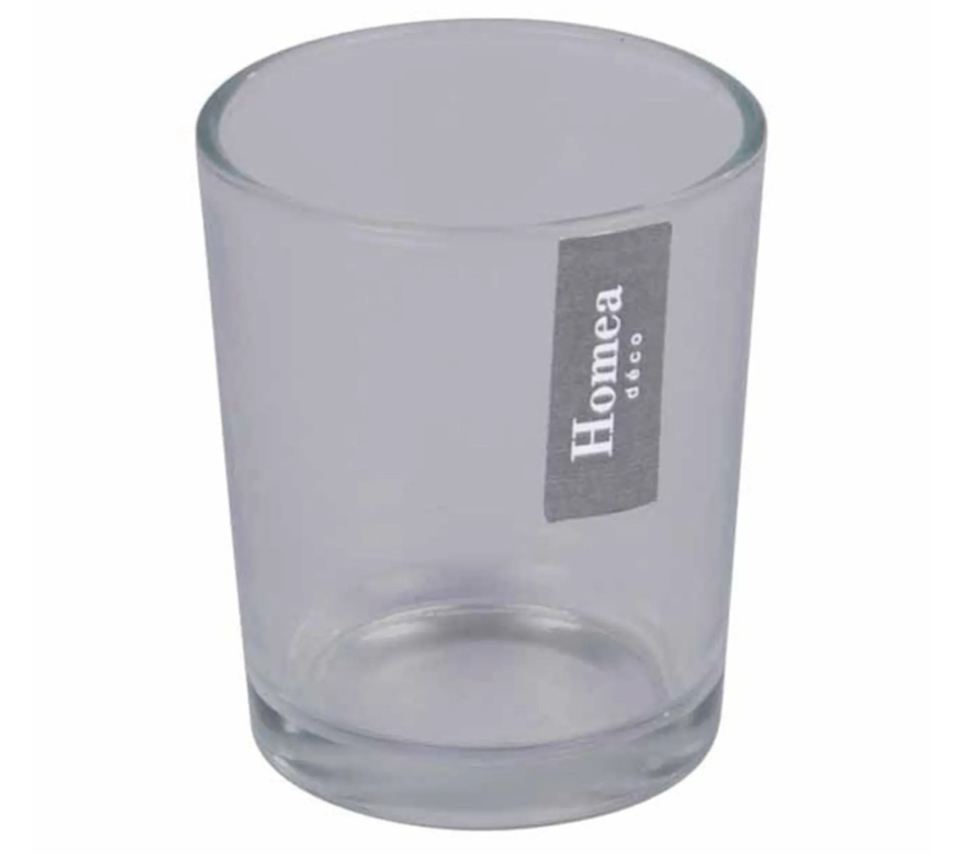 New * Photophore En Verre Fume "Glass" 6Cm Gris