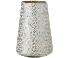 Cheap * Photophore En Verre "Mosaiques Déco" 30Cm Argent
