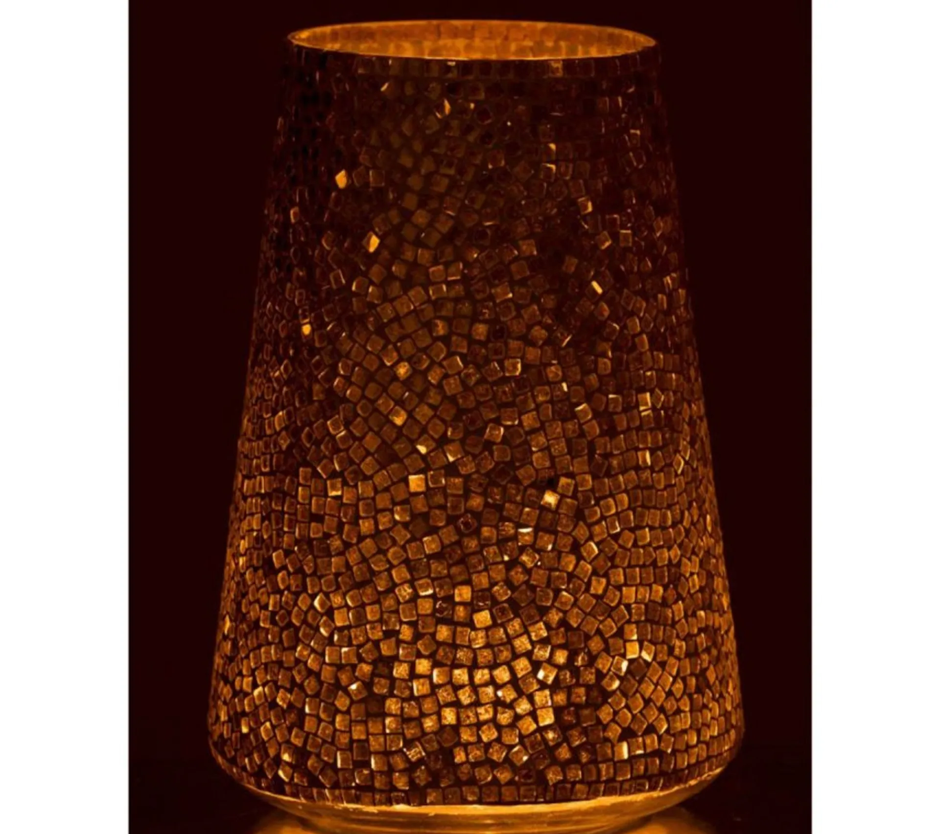 Cheap * Photophore En Verre "Mosaiques Déco" 30Cm Argent