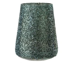 Cheap * Photophore En Verre "Paillettes" 23Cm Vert