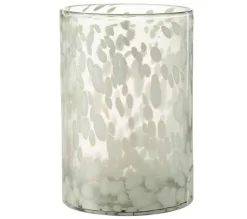 Hot * Photophore En Verre "Tache" 30Cm Gris Et Blanc