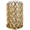 Flash Sale * Photophore Rond Cercles "Evano" 22Cm Or