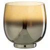Best Sale * Photophore Rond Déco "Verre Fume" 14Cm Argent