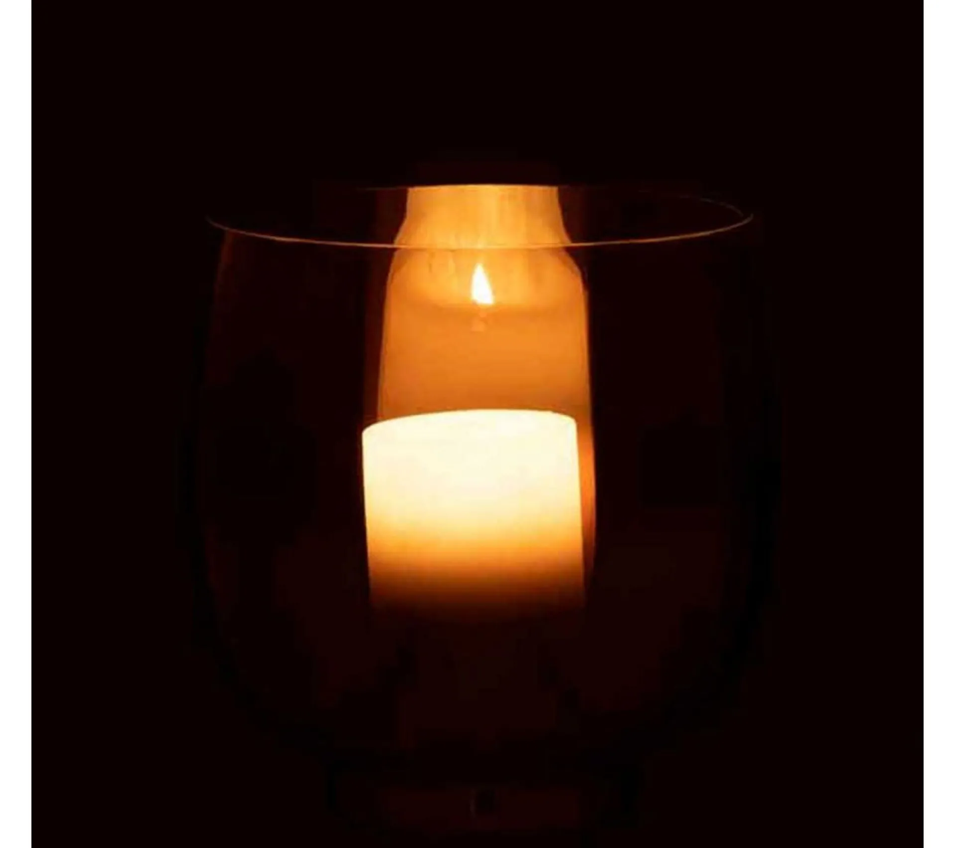 Best Sale * Photophore Rond Déco "Verre Fume" 14Cm Argent