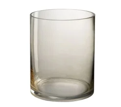 Outlet * Photophore Rond Design Verre "Wils" 25Cm Beige