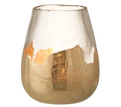 Outlet * Photophore Rond En Verre "Zoe" 31Cm Transparent