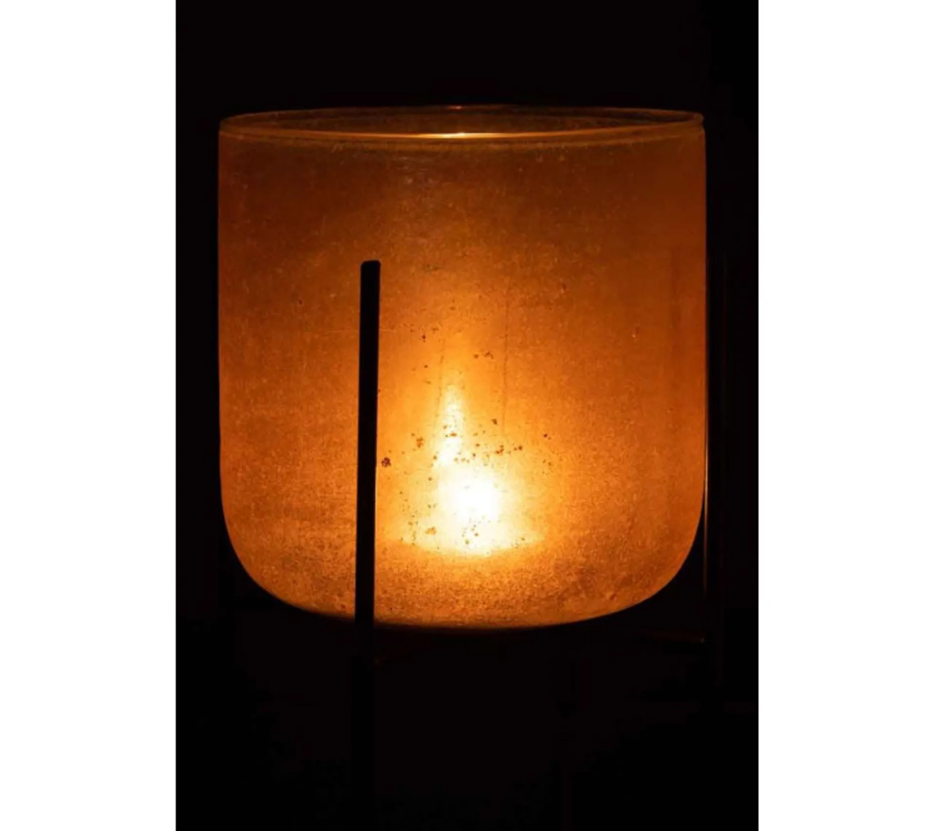 Store * Photophore Sur Pied Déco "Astor" 22Cm Ambre