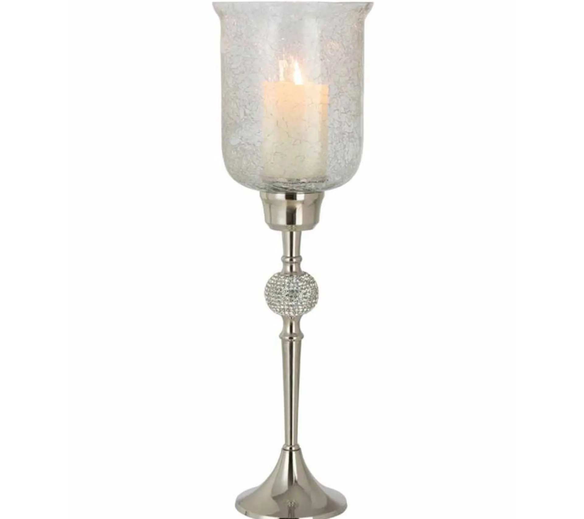 Cheap * Photophore Sur Pied "Sphere Diamant" 55Cm Argent