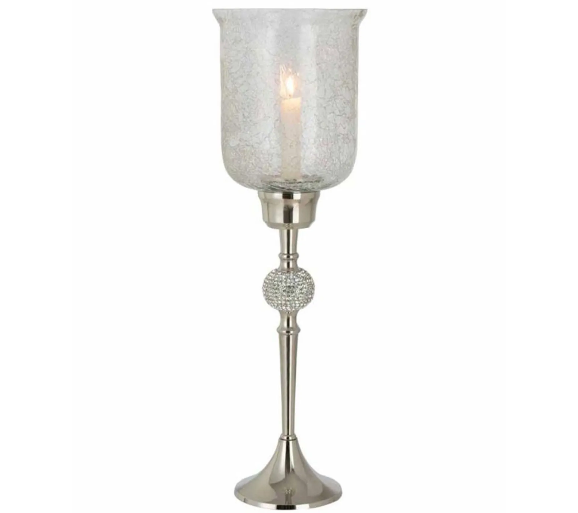Cheap * Photophore Sur Pied "Sphere Diamant" 55Cm Argent