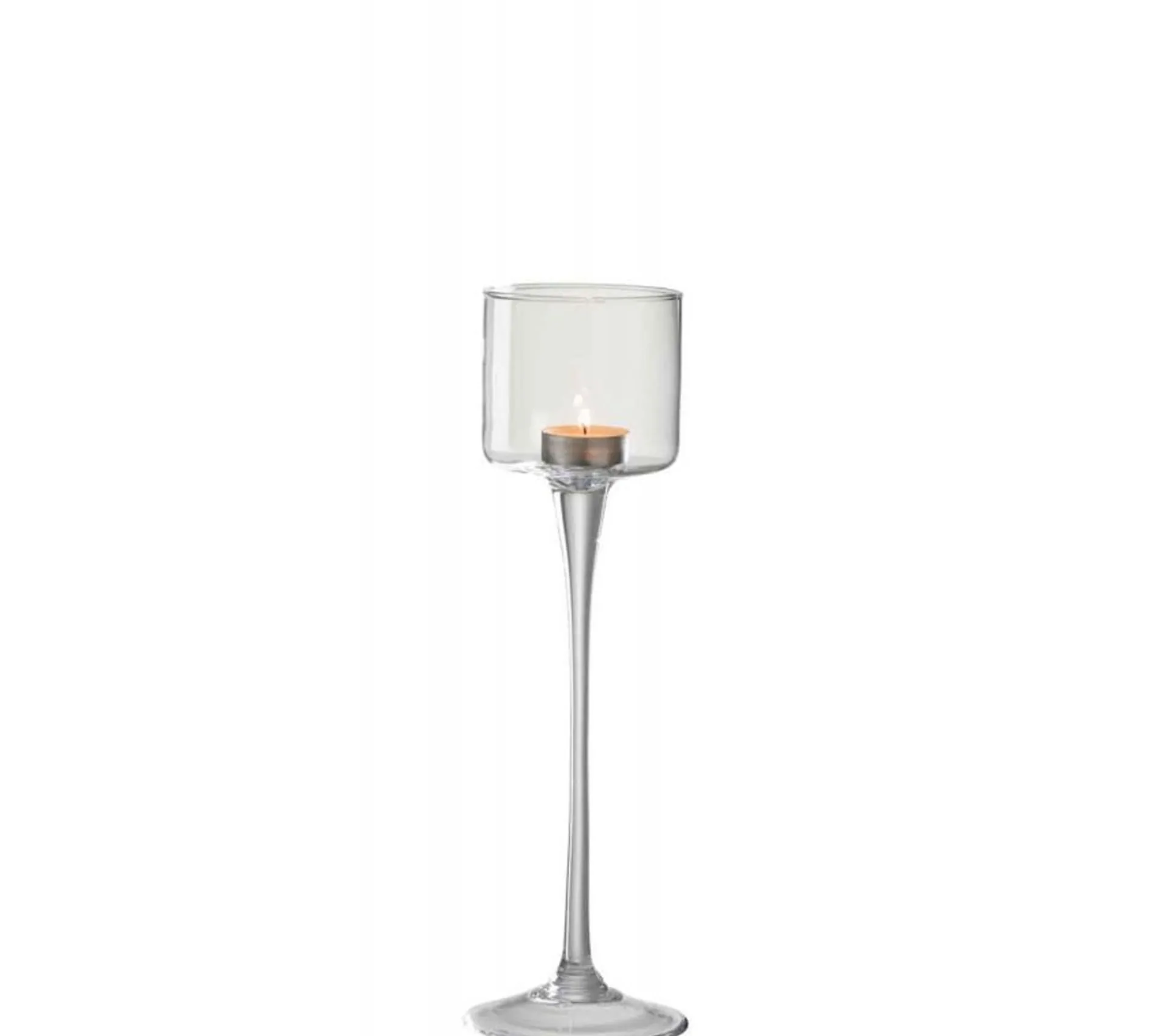 Cheap * Photophore Sur Pied "Verre" 33Cm Transparent
