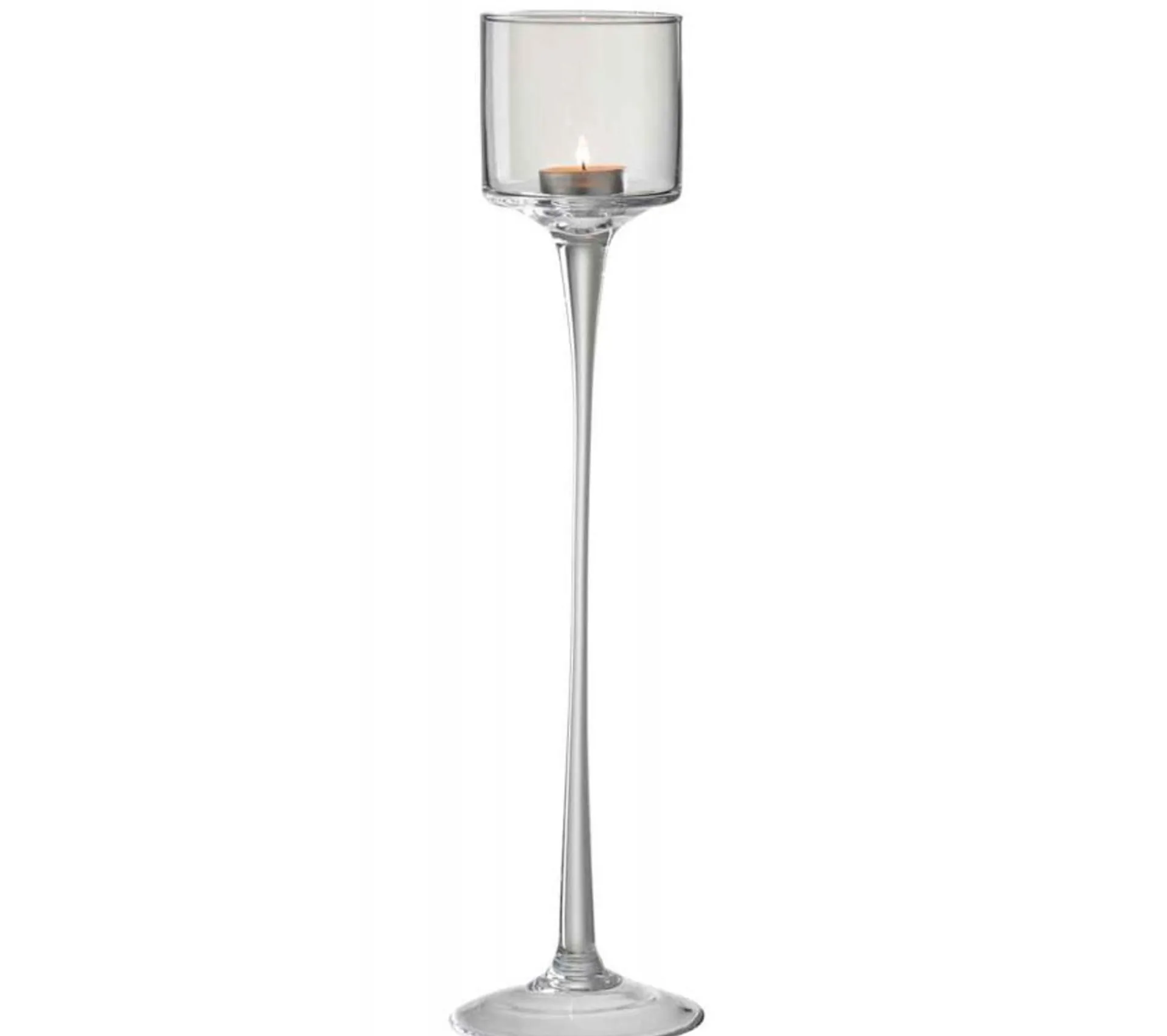 Cheap * Photophore Sur Pied "Verre" 42Cm Transparent